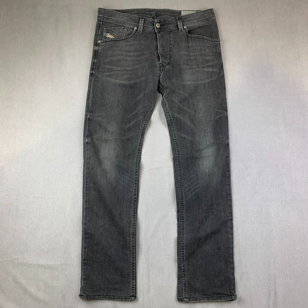Diesel Mens Pants 32 Gray Jeans Darron Regular Slim Tapered Stretch Denim 32x32